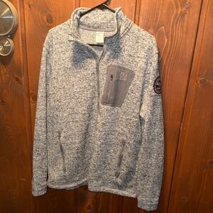 Happy Earth Men's Gray Zip-Up Sweater